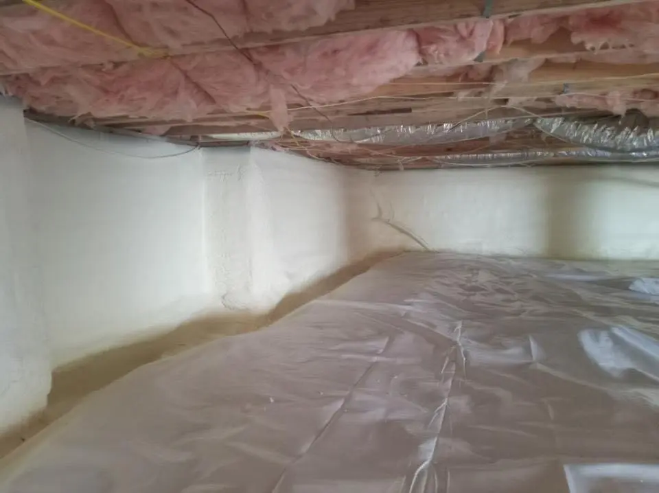 Crawl space encapsulation with closed-cell spray foam for Commercial Roof Restoration in Mountain Park